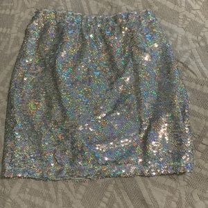 Iridescent Sequined Skirt